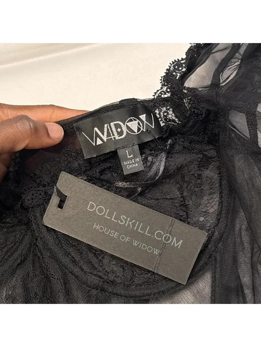 NWT Dolls‎ Kill Widow Dark Romance Gothic Corset Maxi dress Large - L